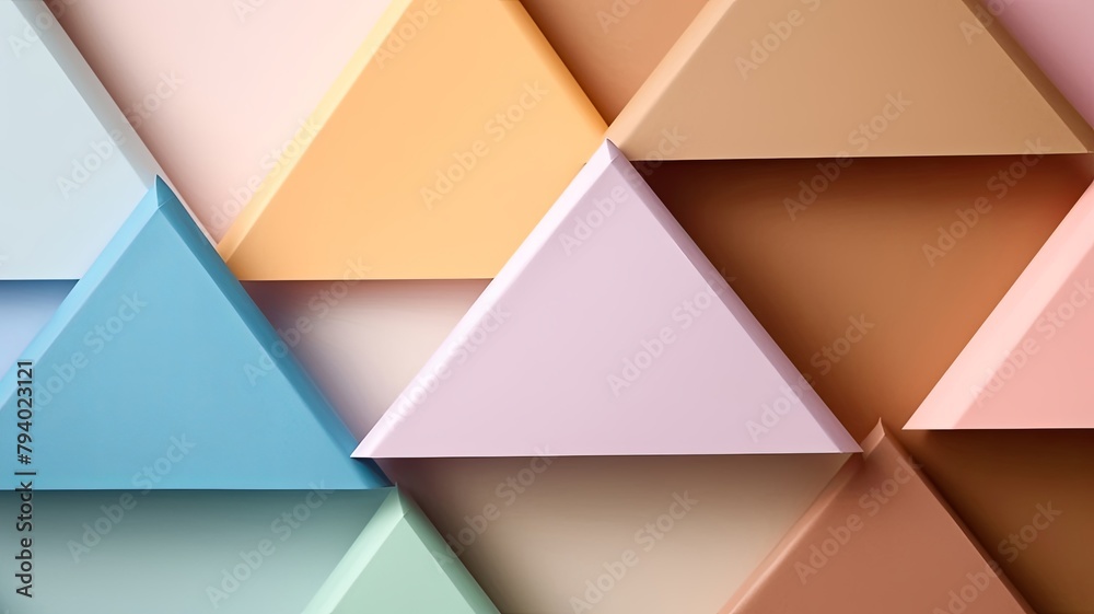 featuring triangle-shaped multicolor sticky notepads arranged on a stage, set against a backdrop of simple elegance. featuring triangle-shaped multicolor sticky notepads arranged on a stage, set against a backdrop of simple elegance.