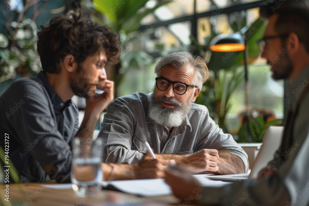 Fototapeta premium Business colleagues planning together in a meeting