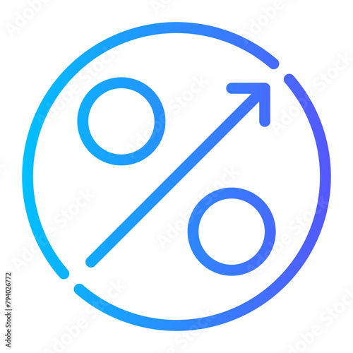 profit margin gradient icon