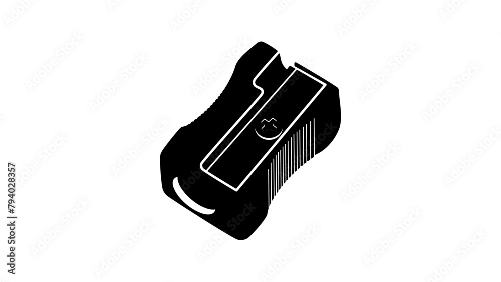 manual Pencil sharpener, black isolated silhouette manual Pencil sharpener, black isolated silhouette