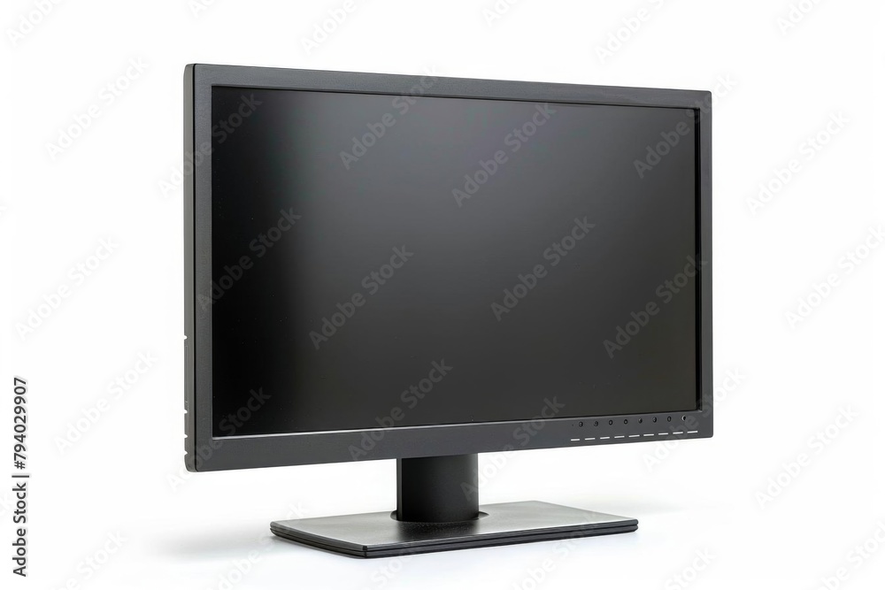 computer display isolated on white background product photography