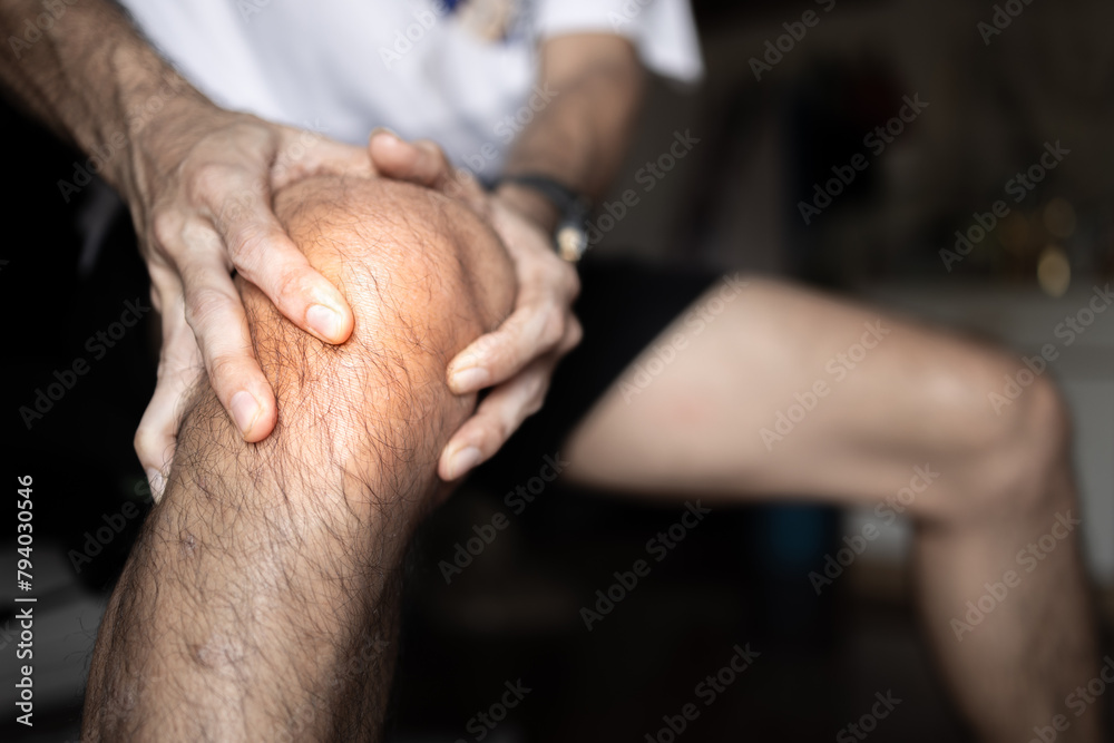 Fototapeta premium close up of a senior person having a massage