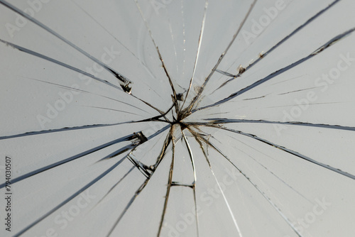 Close-up of broken glass