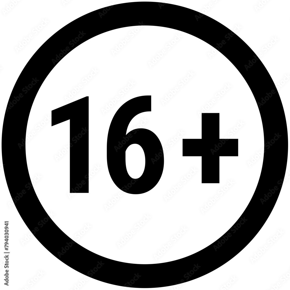 Age Restriction Black Icon Pack Age Restriction Black Icon Pack