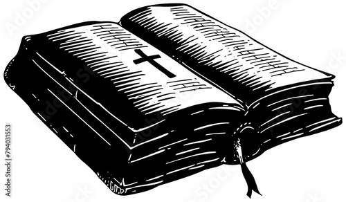 illustration of a Bible, isolated 