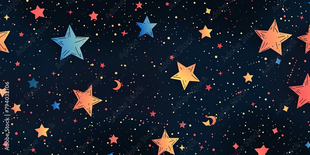 A Colorful Stars illustration background