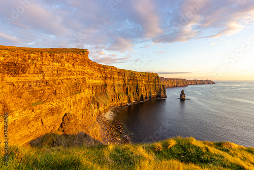 Cliffs of Moher at sunset. Ireland photo