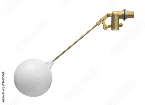 Float valve for water tank (with clipping path) isolated on white background