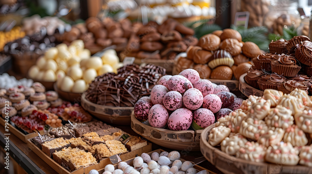 Enticing Easter Market Filled with an Abundance of Delectable Confections and Baked Treats Enticing Easter Market Filled with an Abundance of Delectable Confections and Baked Treats