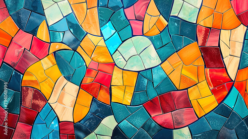 Buntes und lebendiges Mosaikmuster