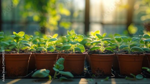 Spring Seedlings Photographs | Liny Leaves in Pots | Bokeh | Sunlight Greenery, Spring time | growing | banking | Nature  photo