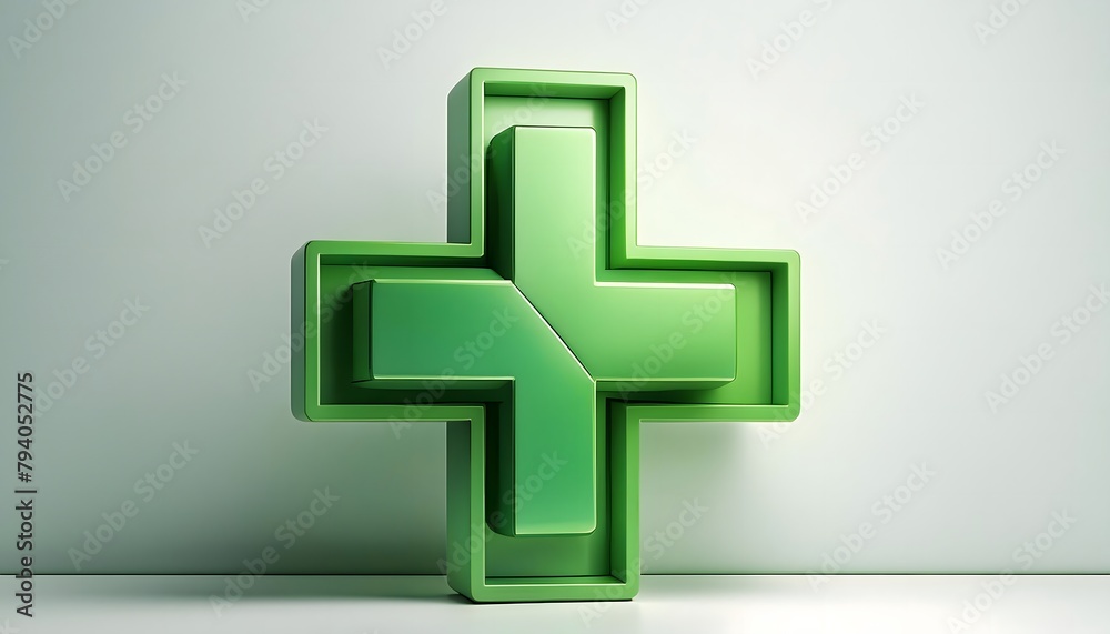 Obraz premium Pharmacy logo on minimalist background