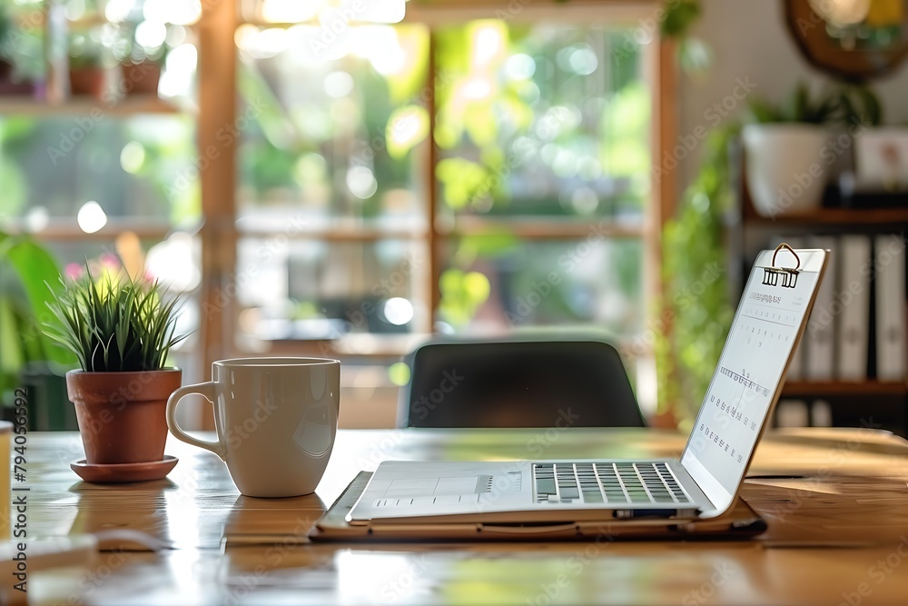 Appointment schedule Concept. Work from Home, Desktop Calendar, diary