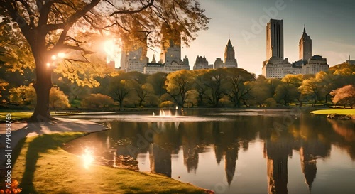 Lake of Central Park, NY CIty.