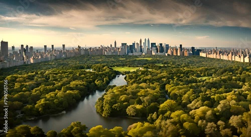 Aerial view of Central Park, NY CIty. photo