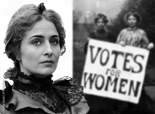 Emmeline Pankhurst  was a British political activist who organized the UK suffragette movement and helped women win the right to vote. photo
