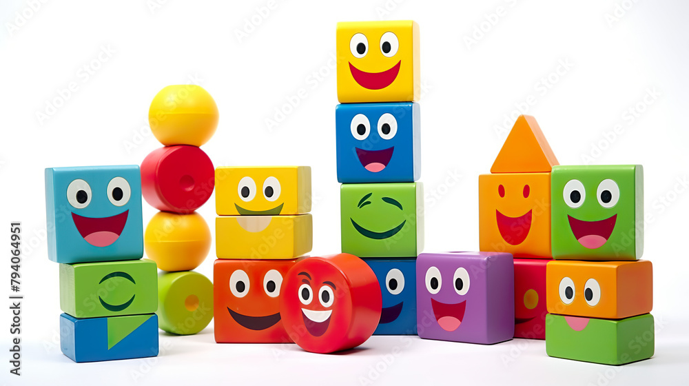 Fototapeta premium children's games isolated on a white background