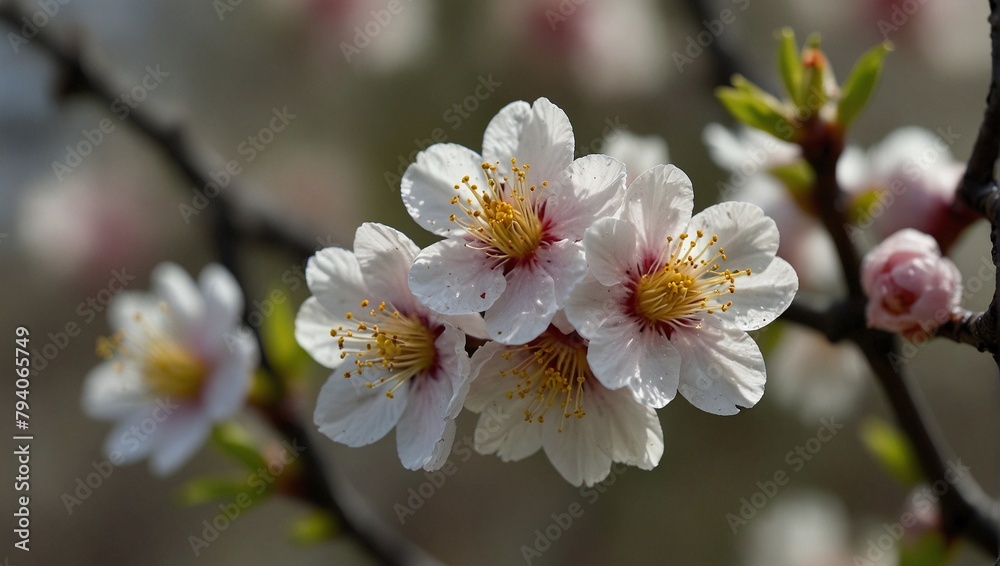 Blooming cherry plum