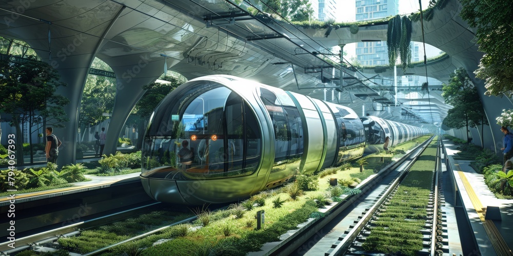 An intricate web of underground transport tunnels, where electric pods ...