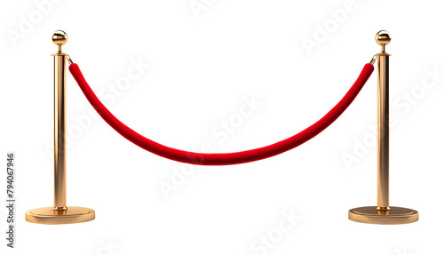 Luxury Pole Barricade Isolated on Transparent Background
 photo