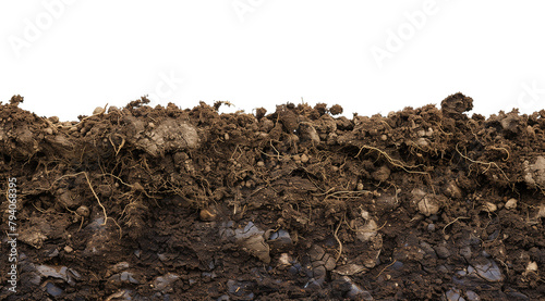 Soil Isolated on Transparent Background 
