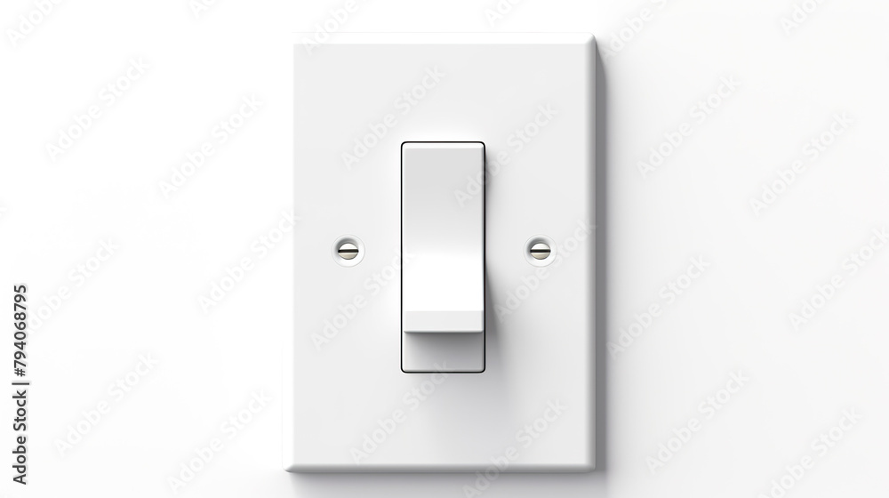 isolated light switch against a backdrop of pure white isolated light switch against a backdrop of pure white