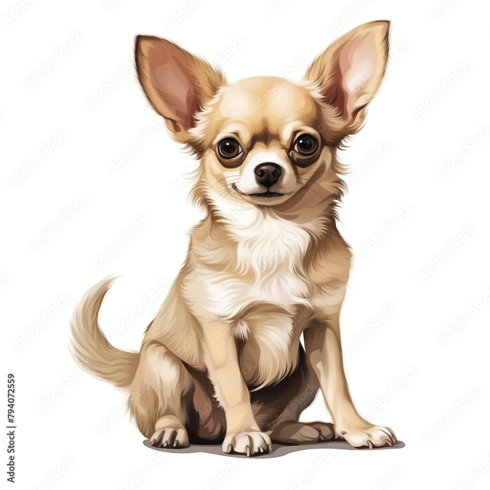 clipart chihuahua sitting сreated with Generative Ai clipart chihuahua sitting сreated with Generative Ai