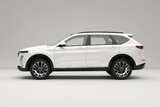 luxurious pearl white crossover suv on spotless white background premium city vehicle 3d rendering