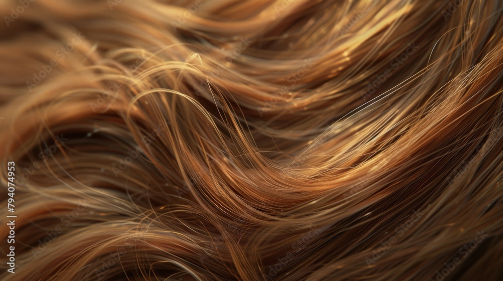A close-up shot of long, silky hair swaying in a gentle breeze, perfect for a hair care product commercial. A close-up shot of long, silky hair swaying in a gentle breeze, perfect for a hair care product commercial.