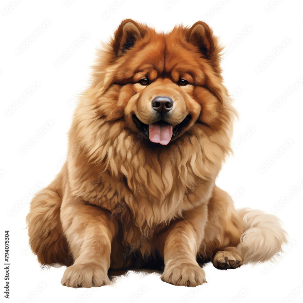clipart chow chow sitting сreated with Generative Ai clipart chow chow sitting сreated with Generative Ai