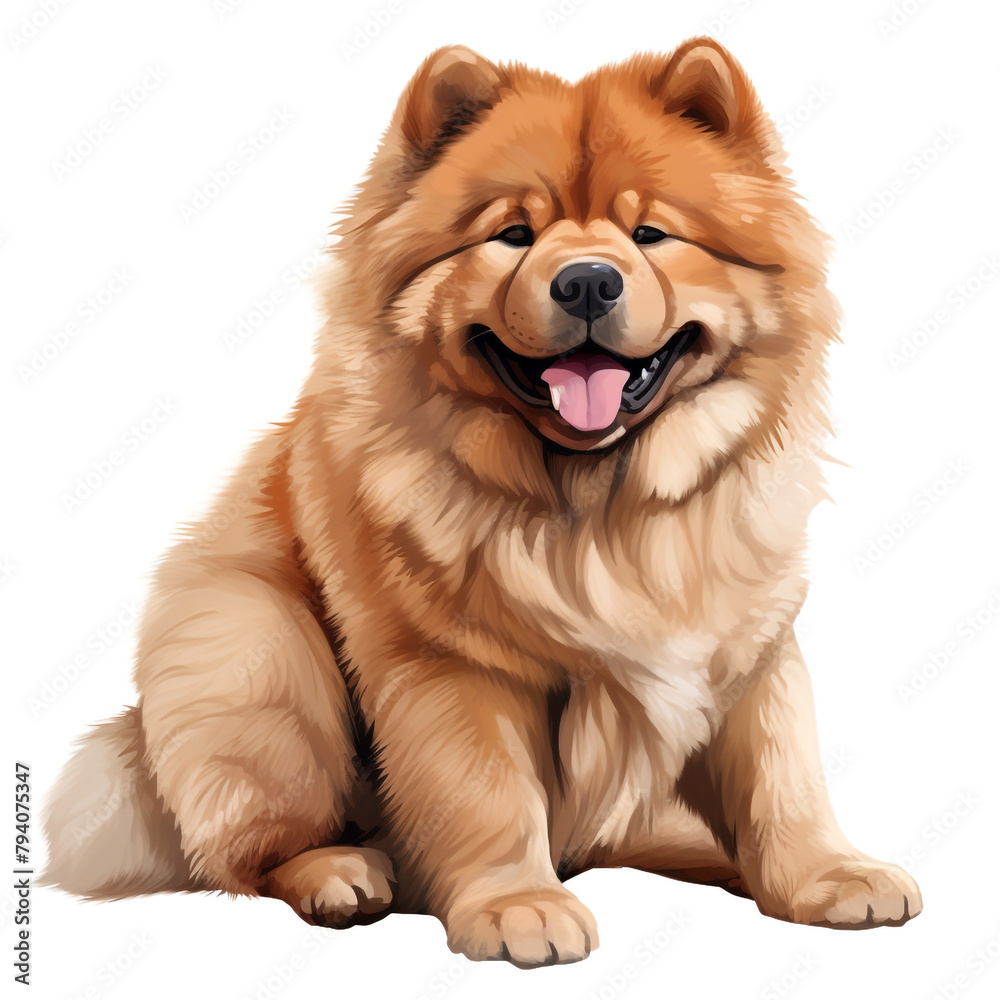 clipart chow chow sitting сreated with Generative Ai clipart chow chow sitting сreated with Generative Ai