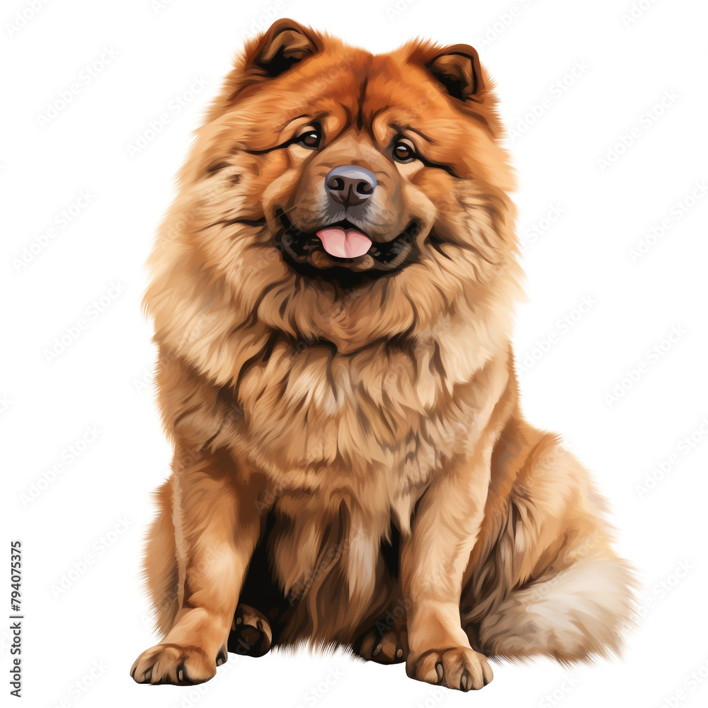 clipart chow chow sitting сreated with Generative Ai clipart chow chow sitting сreated with Generative Ai