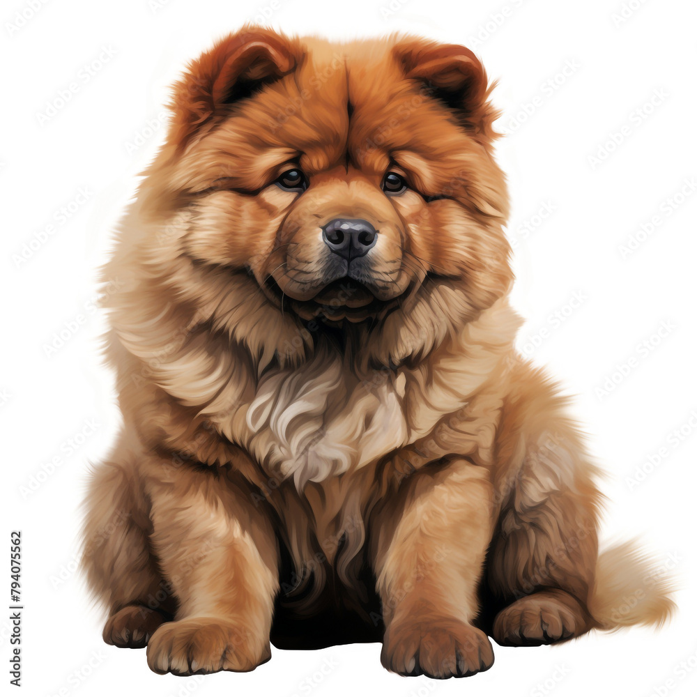 clipart chow chow sitting сreated with Generative Ai clipart chow chow sitting сreated with Generative Ai