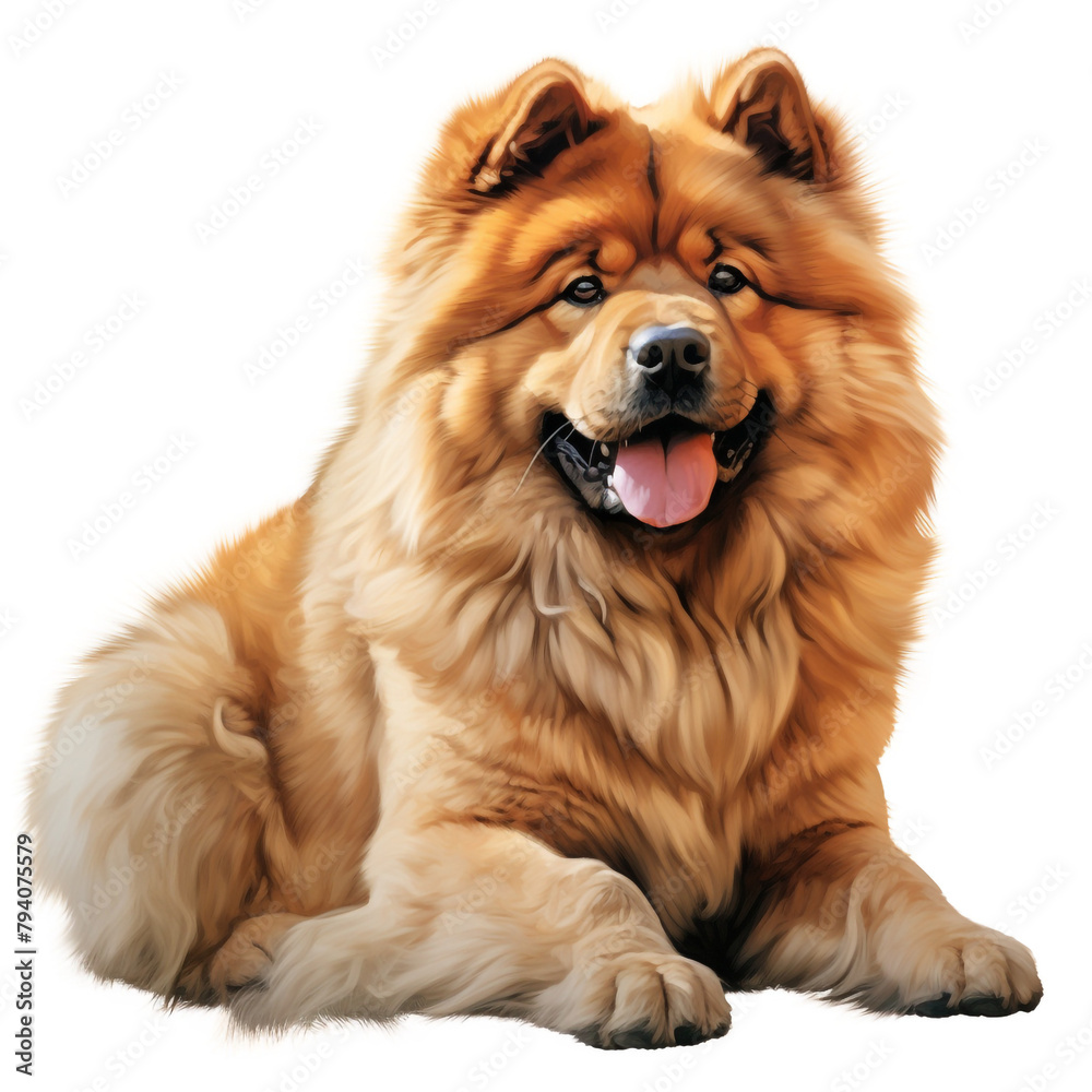 clipart chow chow sitting сreated with Generative Ai clipart chow chow sitting сreated with Generative Ai