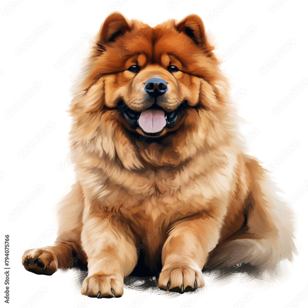 clipart chow chow sitting сreated with Generative Ai clipart chow chow sitting сreated with Generative Ai