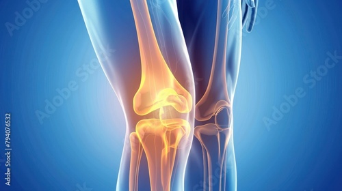 Medical Illustration of a Knee Joint © easybanana