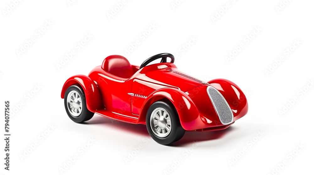 kids' racer toy car isolated on a white background