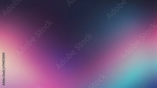 Blurred color gradient purple pink blue grainy color gradient background dark abstract backdrop banner poster card wallpaper website header design