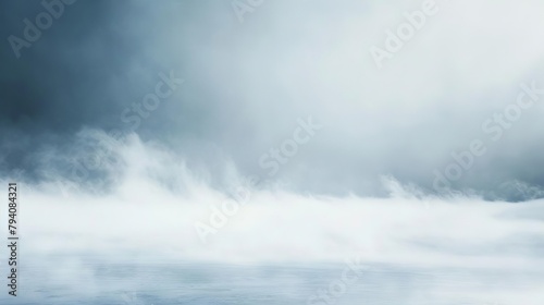 misty white fog floating in the air ethereal atmospheric effect abstract background