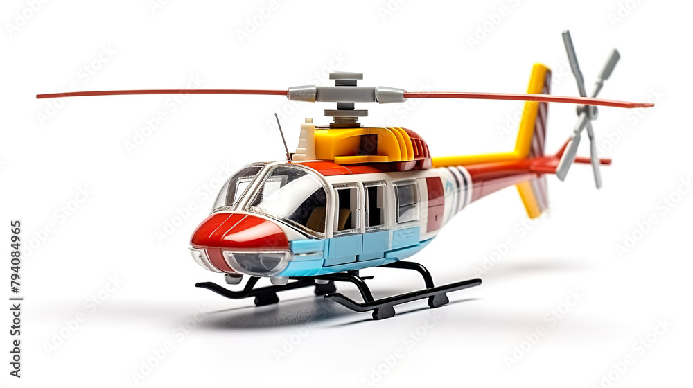 isolated toy helicopter on a white background isolated toy helicopter on a white background