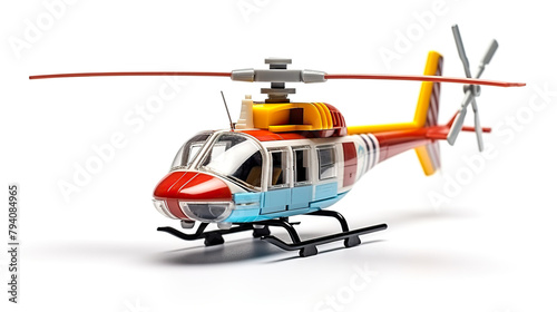 isolated toy helicopter on a white background