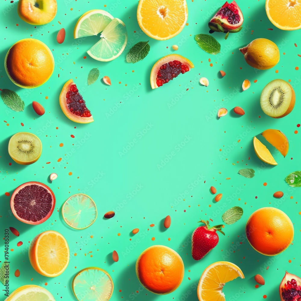 seamless background with fruits seamless background with fruits