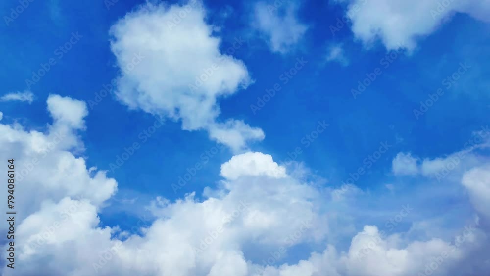 Blue sky with fast moving clouds Time-lapse, Time lapse of beautiful blue sky with clouds on bright sunny day abstract background Blue sky with fast moving clouds Time-lapse, Time lapse of beautiful blue sky with clouds on bright sunny day abstract background