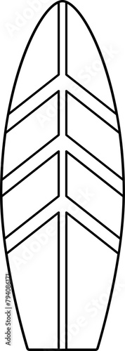 surfboard outline vector.   
surfboard black line svg.   
surfboard coloring page.   