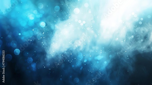 radiant ambiance blue and white gradient background with bright light glow and grainy texture abstract photo © Bijac