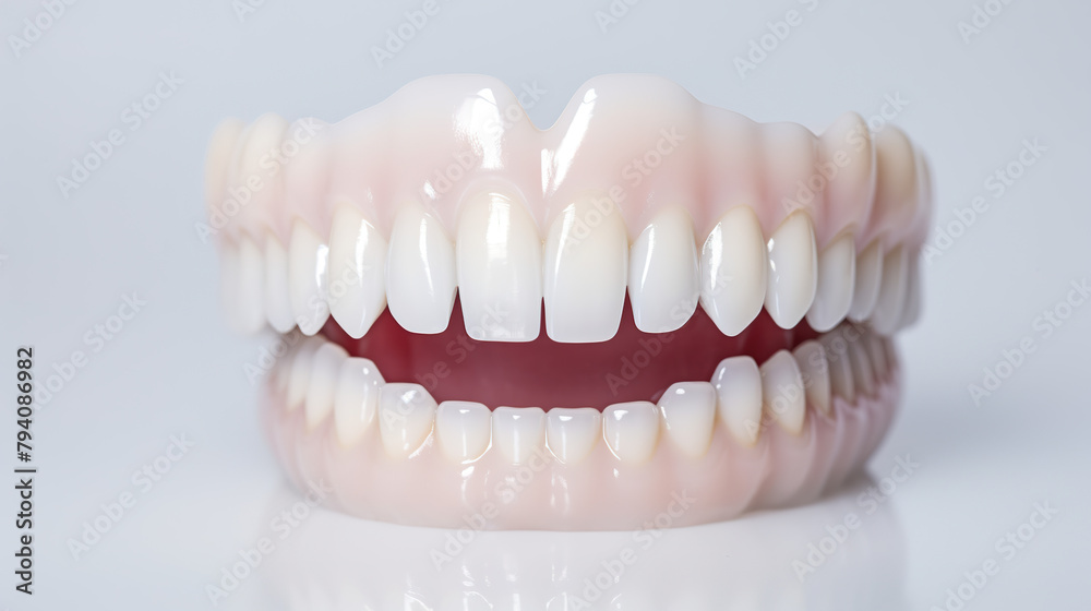 White teeth figures isolated on a white background White teeth figures isolated on a white background