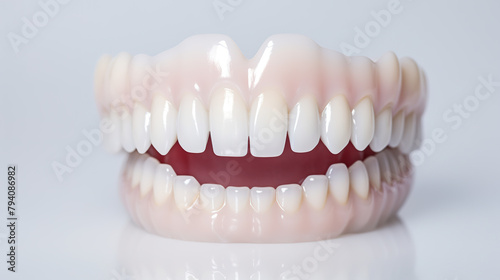 White teeth figures isolated on a white background