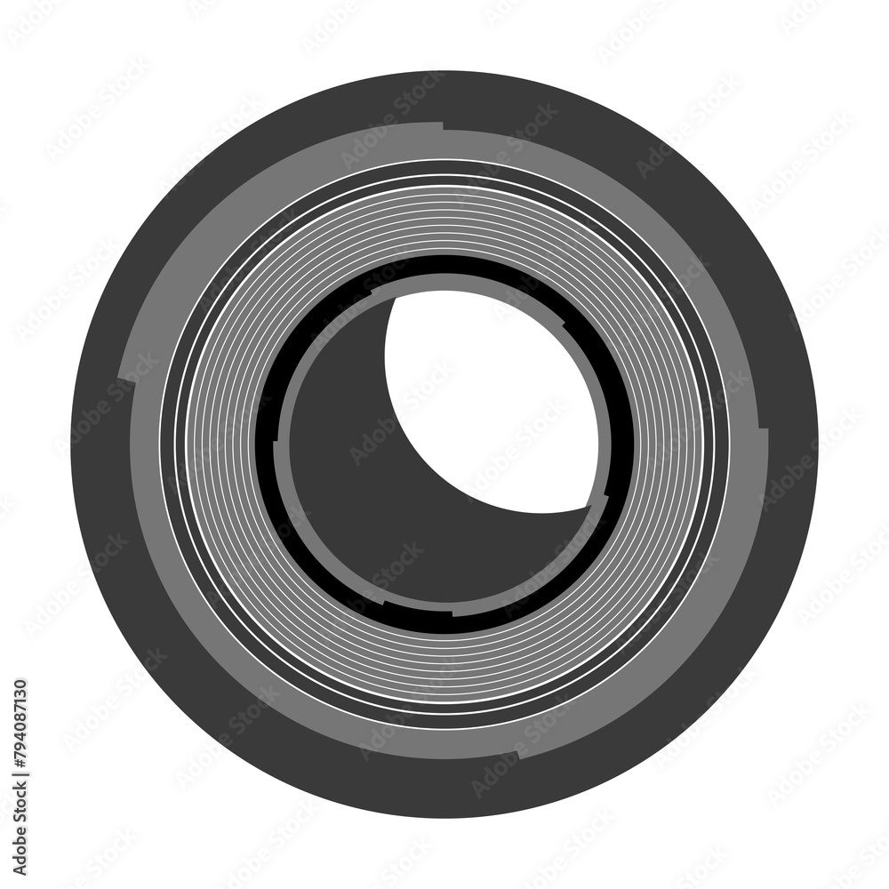 monochrome circle center moon shape camera lens detail with depth for background, graphic resources monochrome circle center moon shape camera lens detail with depth for background, graphic resources
