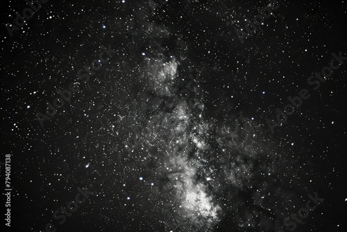 a black and white photo of a star cluster photo