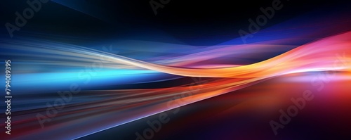 Intense motion blur effect creating a sense of speed on a digitally designed abstract background for creative projects photo